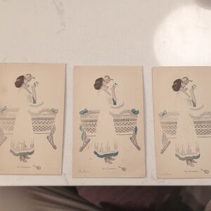 Birthday vintage postcards